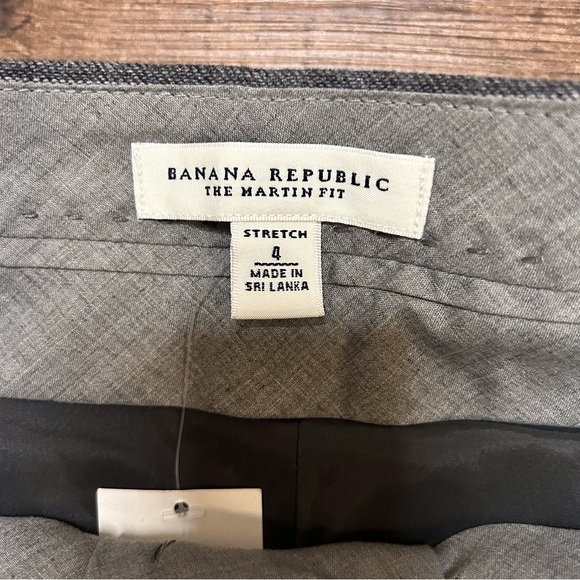 Banana Republic Wool Pinstripe Straight Leg The Martin Fit Pants NWT - Picture 4 of 12